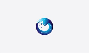 可爱蓝色卡通形象图标