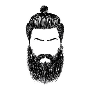 男士胡须发型手绘头像