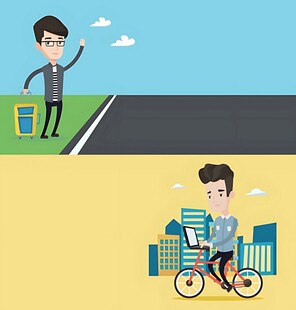 职场人不同出行方式对比