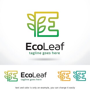 EcoLeaf创意标志设计