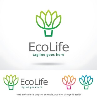 EcoLife环保主题标志设计