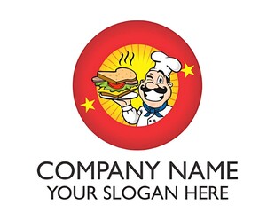 厨师主题餐饮公司标志