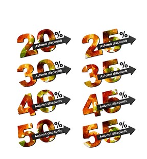 数字箭头装饰图案素材