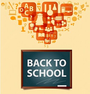 重返校园主题插画