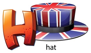 英伦风帽子与字母H