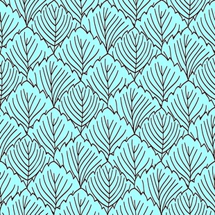 蓝绿色叶片图案纹理背景
