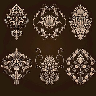 复古精美花卉装饰图案