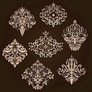 复古华丽装饰花纹图案集