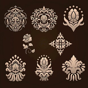 复古华丽金属花纹图案集