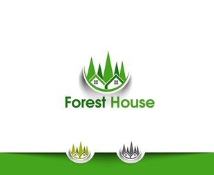 森林小屋标志设计