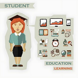 学生学业相关图标集合