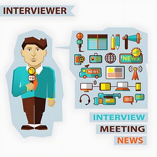 面试官与面试会议相关图标