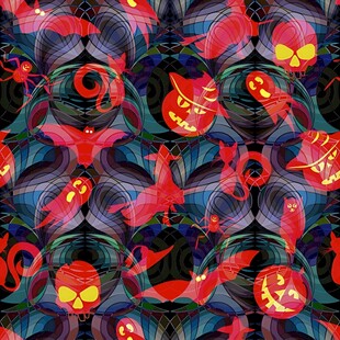 万圣节奇幻鬼怪图案元素