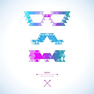 多彩几何图案设计元素