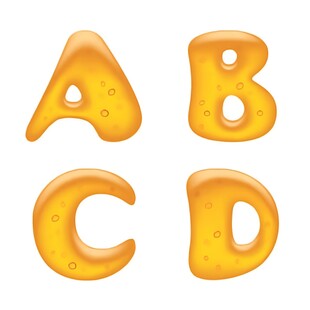 卡通风格字母ABC D