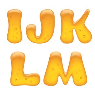 奶酪风格字母IJKLM