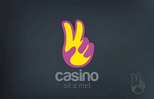 赌场主题手势标志设计