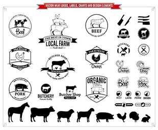 农场动物图标集合