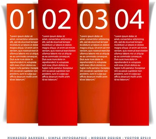 红色编号信息展示板