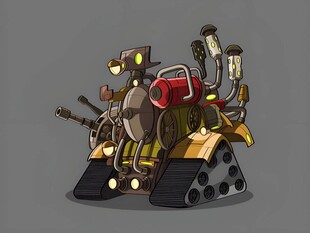 机械风创意战斗载具模型