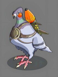 机械风鸽子与小鸟