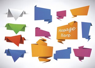 多彩折纸标签展示