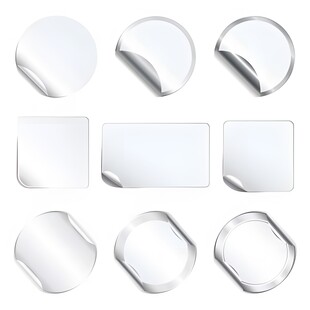 多样空白金属质感贴纸