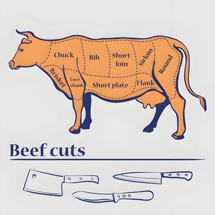 牛肉切割示意图