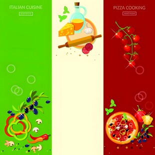 多彩蔬果美食插画元素