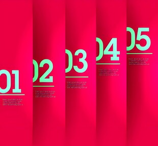 红色背景数字日历展示
