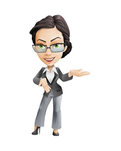 商务女性展示姿态