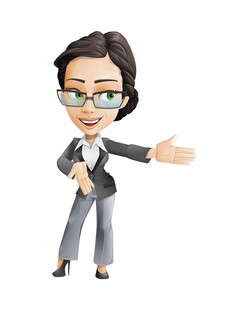 商务女士热情指引