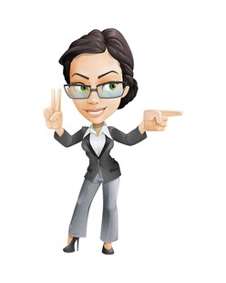 职业女性指示动作形象