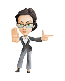 商务女性指示动作