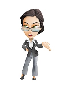 商务女性指引方向形象