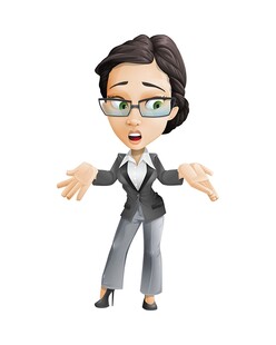 商务女士摊手展示姿态
