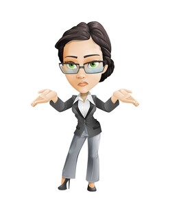 商务女士张开双臂展示姿态