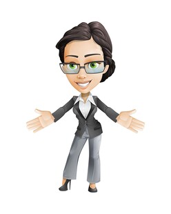 商务女士张开双臂展活力