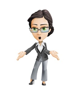 商务女性展示姿态自信