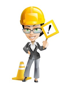 女工程师警示施工安全