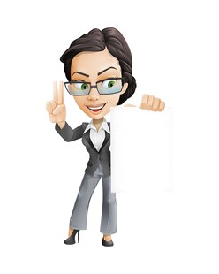 商务女性展示活力满满