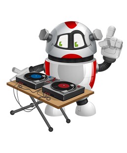 机器人DJ打碟表演