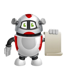 机器人手持卷轴展示信息