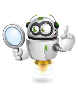 科技风机器人手持放大镜