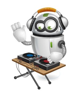 机器人DJ打碟表演