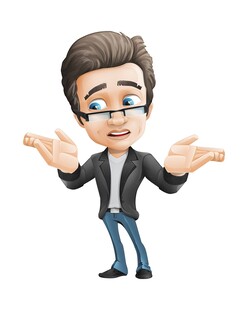 商务男士摊手展示姿态