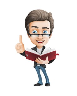微笑教师展示知识