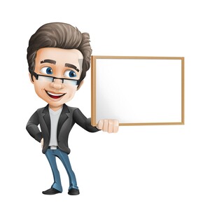 卡通人物展示空白画框