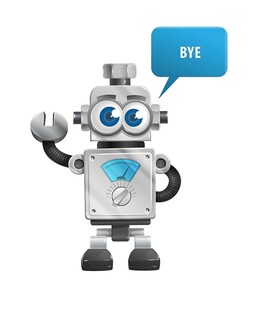 可爱机器人打招呼