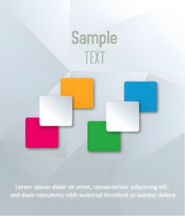 多彩方块创意布局模板